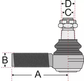 Наконечник поперечной рулевой тяги JURATEK JSS2503A