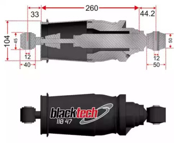 Баллон пневматической рессоры JURATEK 11047CA