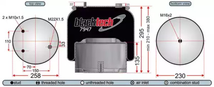 Баллон пневматической рессоры JURATEK RML7947C10