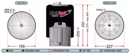 Баллон пневматической рессоры JURATEK RML95949C23