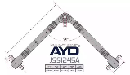 Рычаг независимой подвески колеса JURATEK JSS1245A