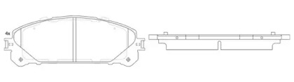 Комплект тормозных колодок FIT FP1324