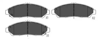 Комплект тормозных колодок FIT FP1387