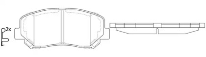 Комплект тормозных колодок FIT FP1623