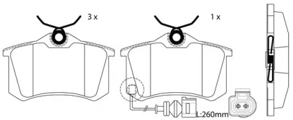 Комплект тормозных колодок FIT FP3260E