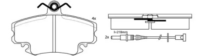 Комплект тормозных колодок FIT FP3350E