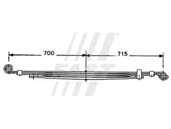 Многолистовая рессора FAST FT13326
