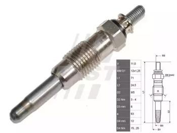 Свеча накаливания FAST FT82710