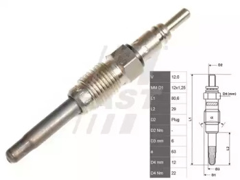 Свеча накаливания FAST FT82725