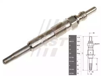 Свеча накаливания FAST FT82726