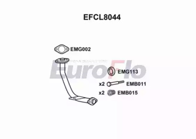 Труба выхлопного газа EuroFlo EFCL8044