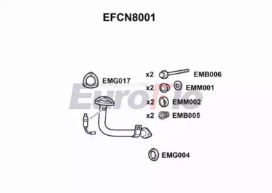 Труба выхлопного газа EuroFlo EFCN8001