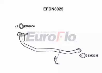 Труба выхлопного газа EuroFlo EFDN8025