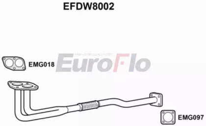 Труба выхлопного газа EuroFlo EFDW8002