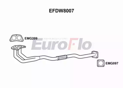 Труба выхлопного газа EuroFlo EFDW8007