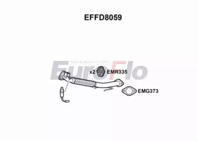 Труба выхлопного газа EuroFlo EFFD8059