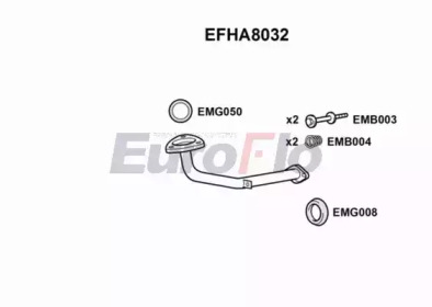 Труба выхлопного газа EuroFlo EFHA8032