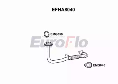 Труба выхлопного газа EuroFlo EFHA8040