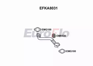 Труба выхлопного газа EuroFlo EFKA8031