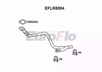 Труба выхлопного газа EuroFlo EFLR8004