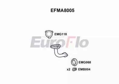 Труба выхлопного газа EuroFlo EFMA8005