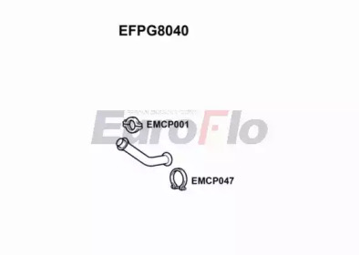 Труба выхлопного газа EuroFlo EFPG8040