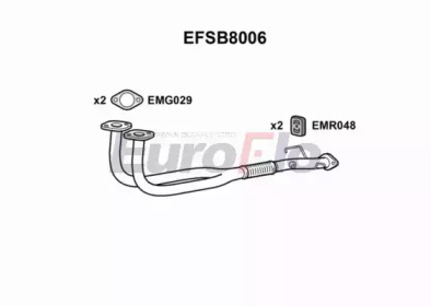 Труба выхлопного газа EuroFlo EFSB8006