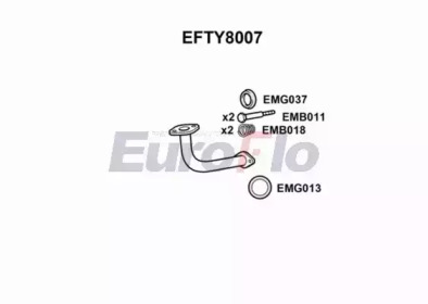 Труба выхлопного газа EuroFlo EFTY8007