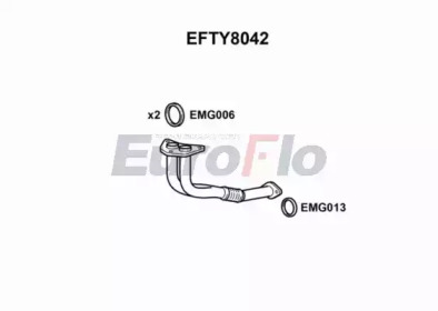 Труба выхлопного газа EuroFlo EFTY8042