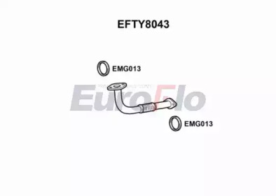 Труба выхлопного газа EuroFlo EFTY8043