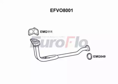 Труба выхлопного газа EuroFlo EFVO8001