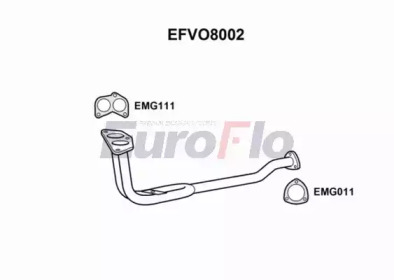 Труба выхлопного газа EuroFlo EFVO8002