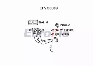 Труба выхлопного газа EuroFlo EFVO8009