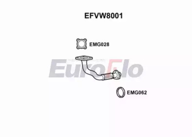 Труба выхлопного газа EuroFlo EFVW8001