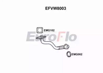 Труба выхлопного газа EuroFlo EFVW8003