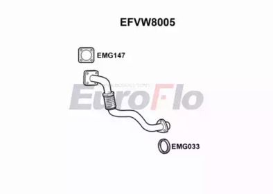 Труба выхлопного газа EuroFlo EFVW8005