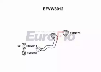 Труба выхлопного газа EuroFlo EFVW8012