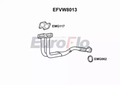 Труба выхлопного газа EuroFlo EFVW8013