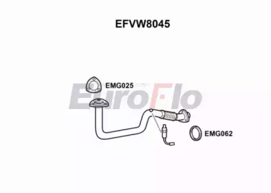 Труба выхлопного газа EuroFlo EFVW8045