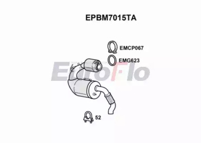 Сажевый / частичный фильтр, система выхлопа ОГ EuroFlo EPBM7015TA