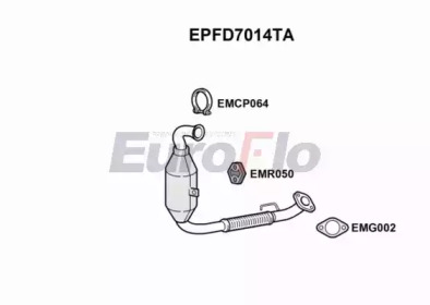 Сажевый / частичный фильтр, система выхлопа ОГ EuroFlo EPFD7014TA