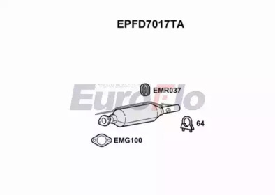 Сажевый / частичный фильтр, система выхлопа ОГ EuroFlo EPFD7017TA