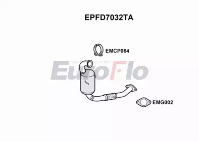 Сажевый / частичный фильтр, система выхлопа ОГ EuroFlo EPFD7032TA