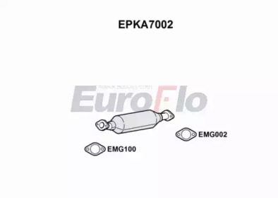 Сажевый / частичный фильтр, система выхлопа ОГ EuroFlo EPKA7002