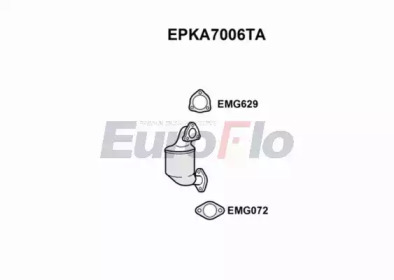 Сажевый / частичный фильтр, система выхлопа ОГ EuroFlo EPKA7006TA