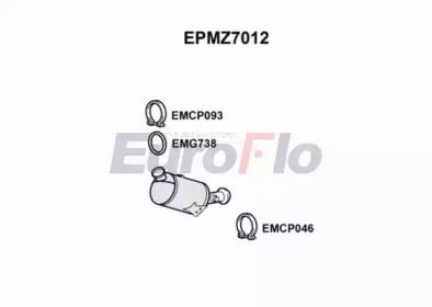 Сажевый / частичный фильтр, система выхлопа ОГ EuroFlo EPMZ7012