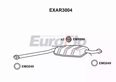 Средний глушитель выхлопных газов EuroFlo EXAR3004