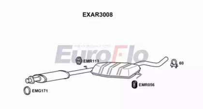 Средний глушитель выхлопных газов EuroFlo EXAR3008