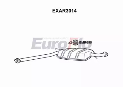 Средний глушитель выхлопных газов EuroFlo EXAR3014