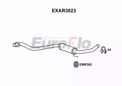 Средний глушитель выхлопных газов EuroFlo EXAR3023